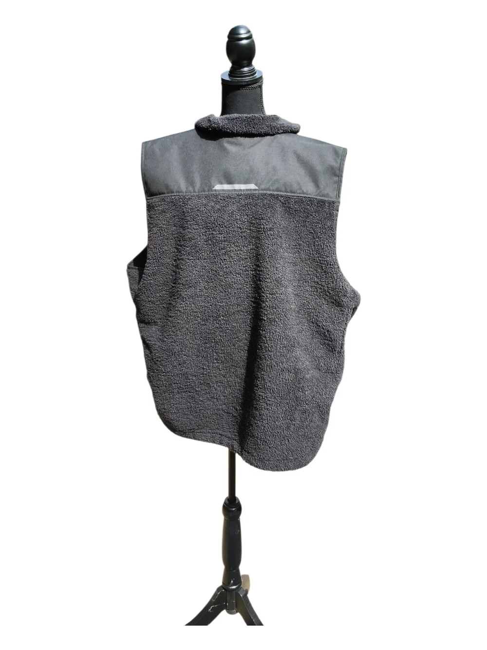 Carhartt Men’s Black Sherpa Fleece Vest with Nylon Chest Panel